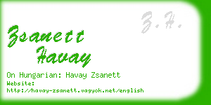 zsanett havay business card